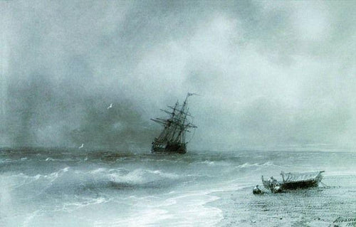 Mar bravo (Ivan Aivazovsky) - Reprodução com Qualidade Museu