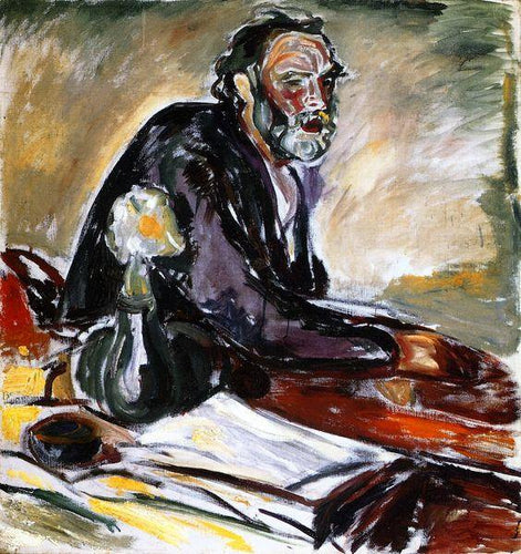 Auto-retrato com gripe espanhola (Edvard Munch) - Reprodução com Qualidade Museu