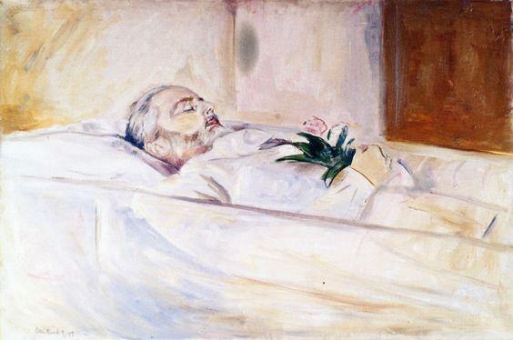 Jon Hazeland em seu leito de morte (Edvard Munch) - Reprodução com Qualidade Museu