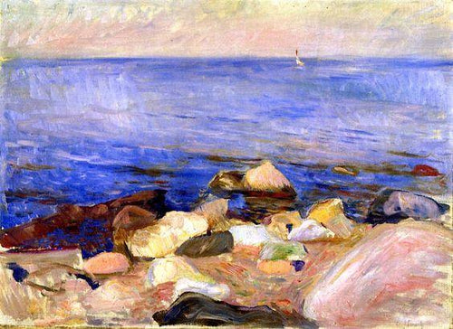 praia (Edvard Munch) - Reprodução com Qualidade Museu