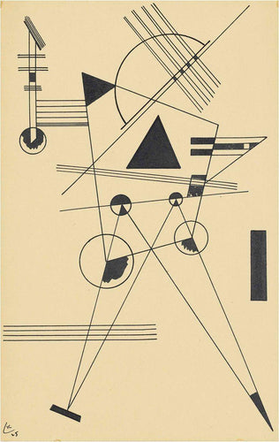 Desenho de ponto e linha para plano (Wassily Kandinsky) - Reprodução com Qualidade Museu