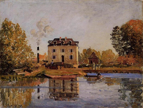 Fábrica no Dilúvio, Bougival (Alfred Sisley) - Reprodução com Qualidade Museu