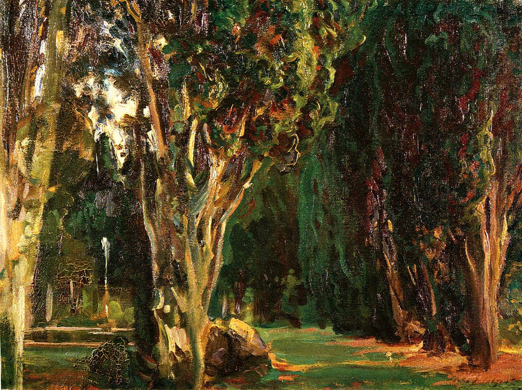 Jardins Falconieri, Frascati (John Singer Sargent) - Reprodução com Qualidade Museu