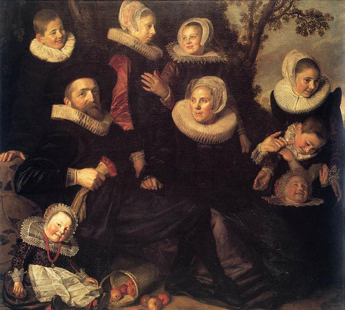 Retrato de família de Gijsbert Claesz Van Campen em uma paisagem