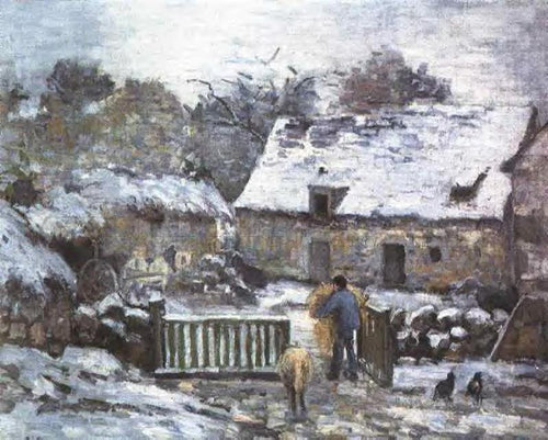 Fazenda em Montfoucault (Camille Pissarro) - Reprodução com Qualidade Museu