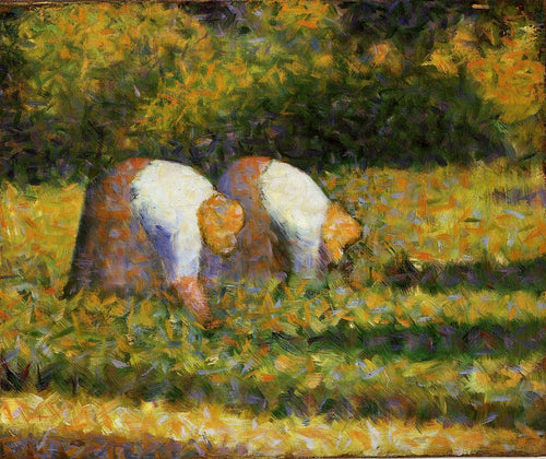 Mulheres rurais no trabalho (Georges Seurat) - Reprodução com Qualidade Museu