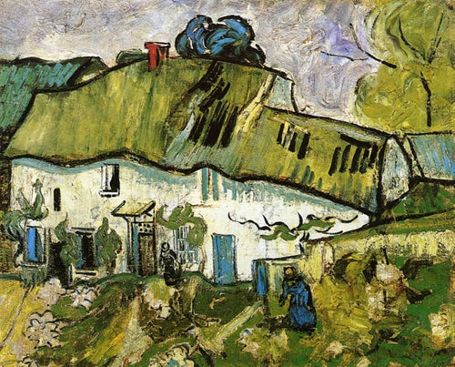 Quinta com duas figuras (Vincent Van Gogh) - Reprodução com Qualidade Museu
