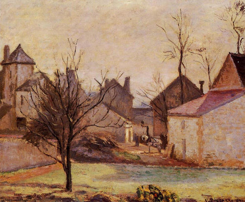 Farmyard In Pontoise (Camille Pissarro) - Reprodução com Qualidade Museu