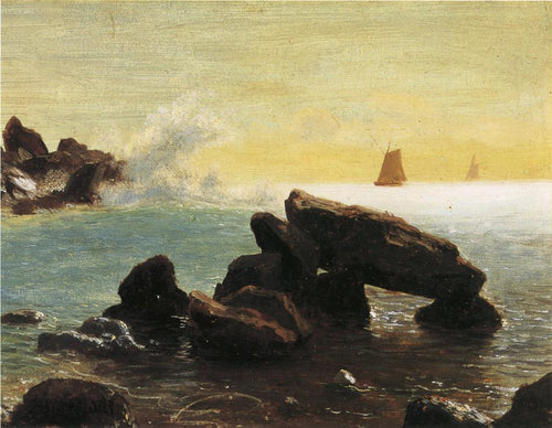 Ilhas Farralon, Califórnia (Albert Bierstadt) - Reprodução com Qualidade Museu