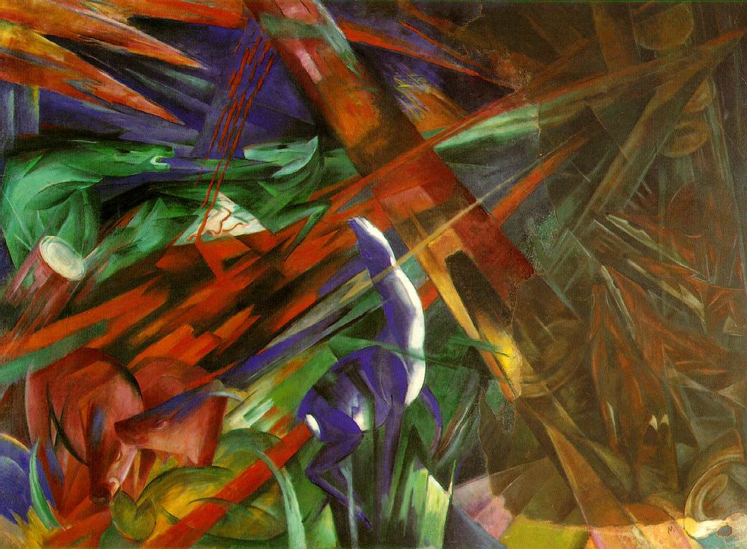 Destino dos animais (Franz Marc) - Reprodução com Qualidade Museu