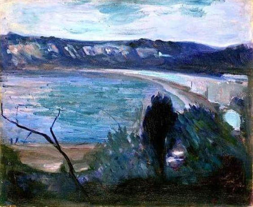 Luar no Mediterrâneo (Edvard Munch) - Reprodução com Qualidade Museu