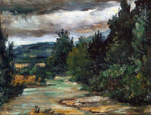 Rio na planície (Paul Cézanne) - Reprodução com Qualidade Museu