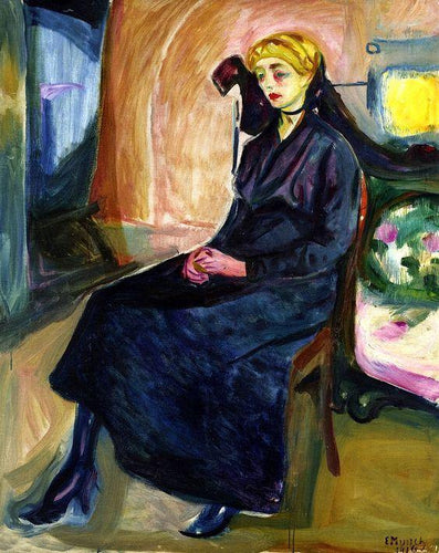 Jovem sentada (Edvard Munch) - Reprodução com Qualidade Museu