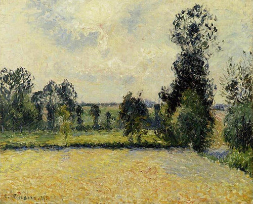 Campo De Aveia Em Eragny (Camille Pissarro) - Reprodução com Qualidade Museu