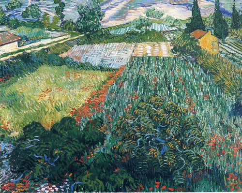 Campo Com Papoilas (Vincent Van Gogh) - Reprodução com Qualidade Museu