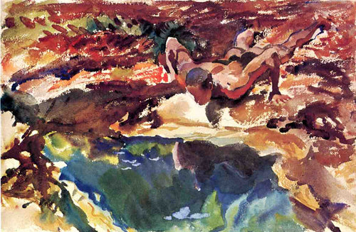Figura e piscina (John Singer Sargent) - Reprodução com Qualidade Museu