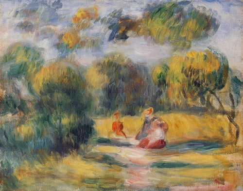 Figuras em uma paisagem (Pierre-Auguste Renoir) - Reprodução com Qualidade Museu