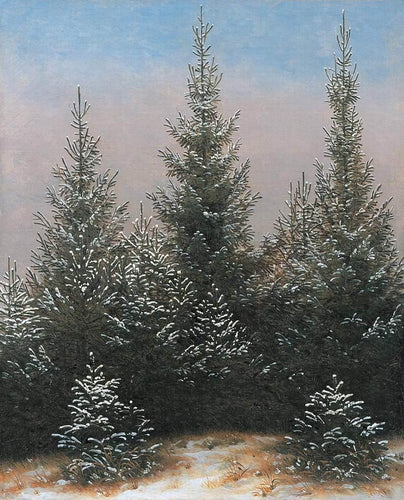 Abetos na neve (Caspar David Friedrich) - Reprodução com Qualidade Museu