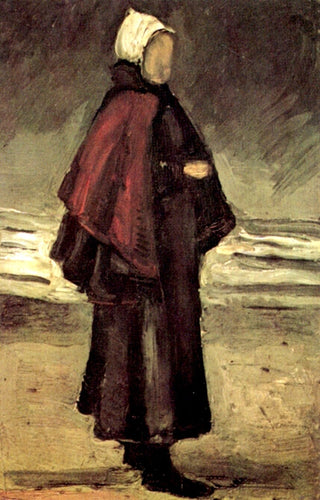 Mulher dos pescadores na praia (Vincent Van Gogh) - Reprodução com Qualidade Museu