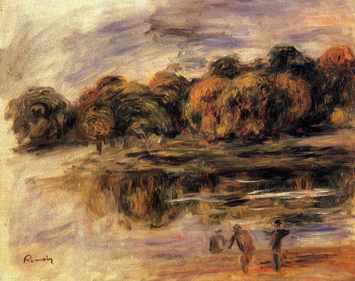 Pescadores perto de um lago (Pierre-Auguste Renoir) - Reprodução com Qualidade Museu
