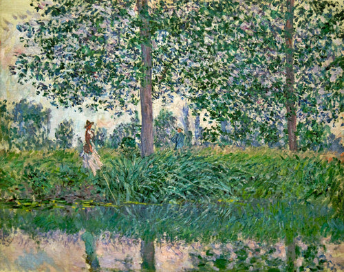 Pesca no rio Epte (Claude Monet) - Reprodução com Qualidade Museu