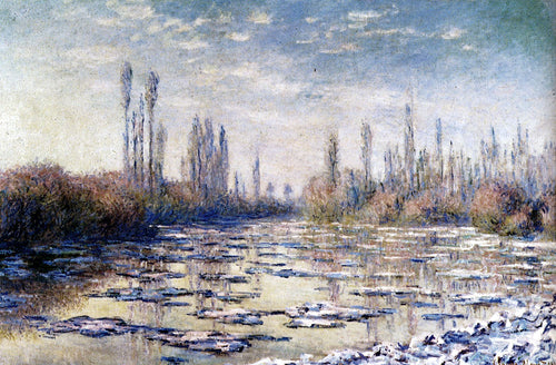 Gelo flutuante perto de Vetheuil (Claude Monet) - Reprodução com Qualidade Museu