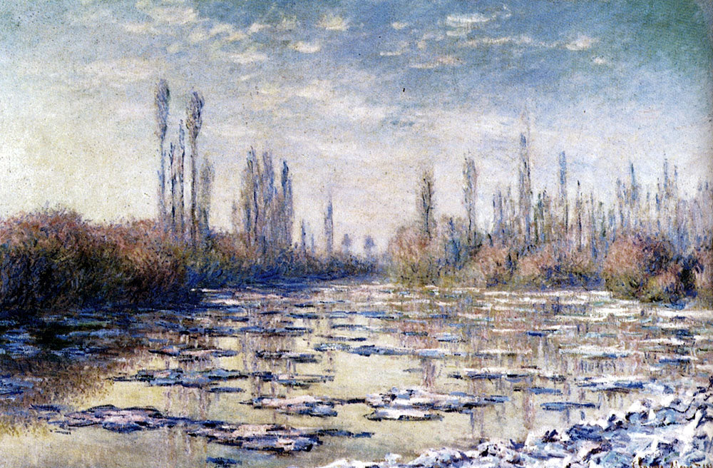 Gelo flutuante perto de Vetheuil (Claude Monet) - Reprodução com Qualidade Museu