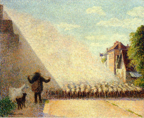 Rebanho de ovelhas (Camille Pissarro) - Reprodução com Qualidade Museu