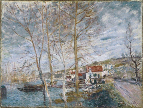 Inundação em Moret (Alfred Sisley) - Reprodução com Qualidade Museu