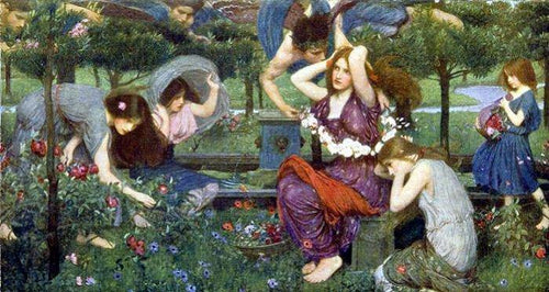 Flora e os Zéfiros (John William Waterhouse) - Reprodução com Qualidade Museu