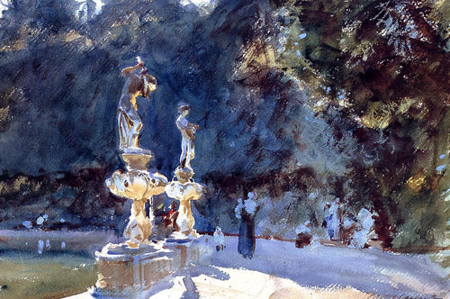 Fonte de Florença, Jardins Boboli (John Singer Sargent) - Reprodução com Qualidade Museu