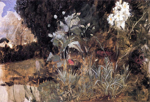 Desenho de flores para o jardim encantado (John William Waterhouse) - Reprodução com Qualidade Museu