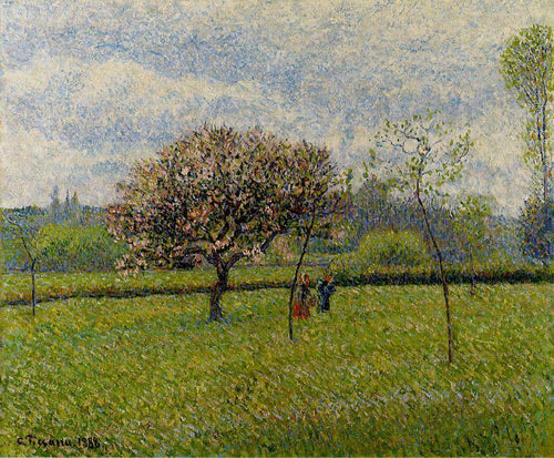 Macieiras em flor em Eragny (Camille Pissarro) - Reprodução com Qualidade Museu