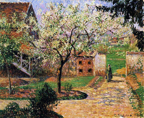 Árvore de ameixa florida, Eragny (Camille Pissarro) - Reprodução com Qualidade Museu
