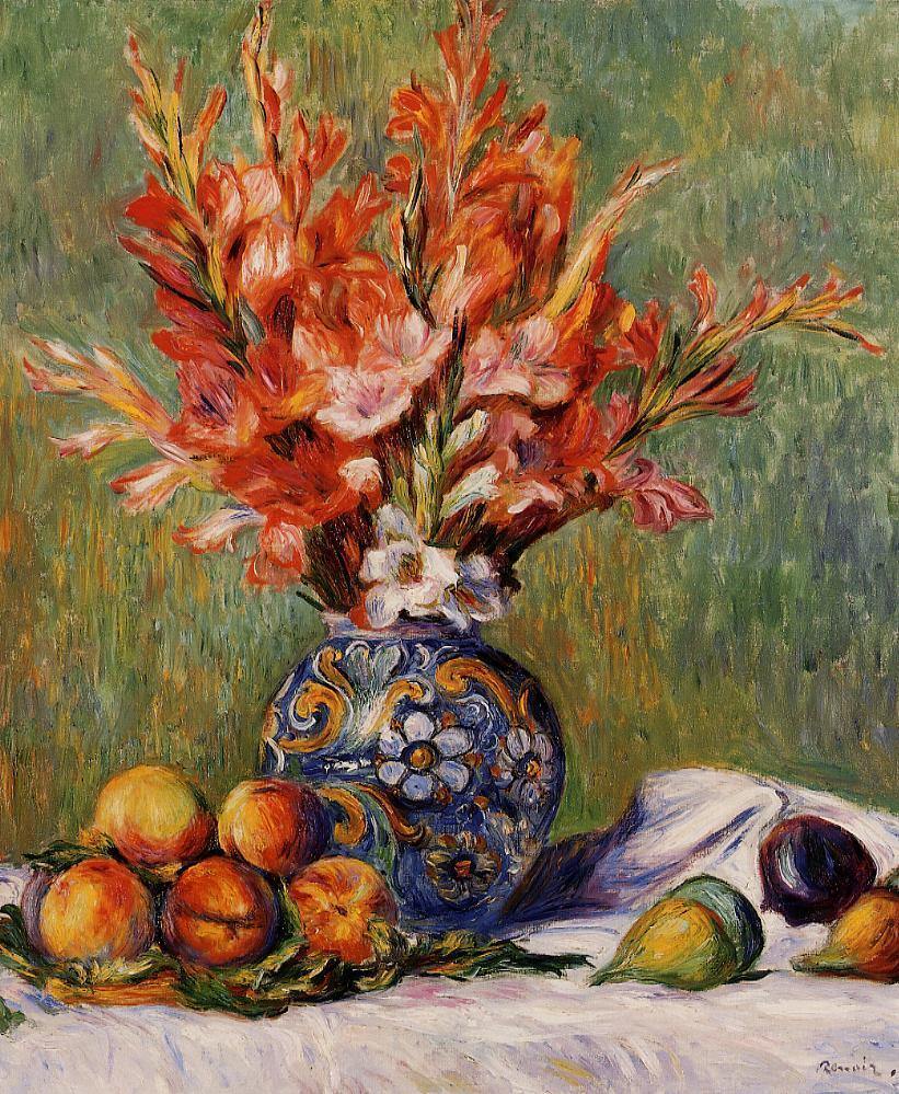 Flores e frutas (Pierre-Auguste Renoir) - Reprodução com Qualidade Museu
