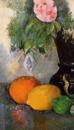 Flores e frutas (Paul Cézanne) - Reprodução com Qualidade Museu