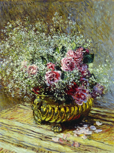Flores em um vaso (Claude Monet) - Reprodução com Qualidade Museu