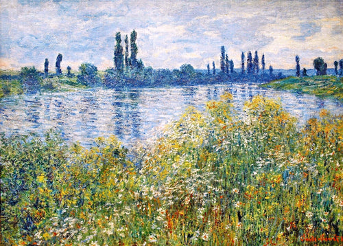 Flores nas margens do Sena, perto de Vetheuil (Claude Monet) - Reprodução com Qualidade Museu
