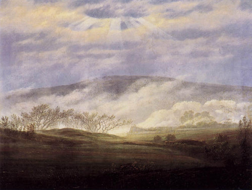 Nevoeiro no Vale do Elba (Caspar David Friedrich) - Reprodução com Qualidade Museu