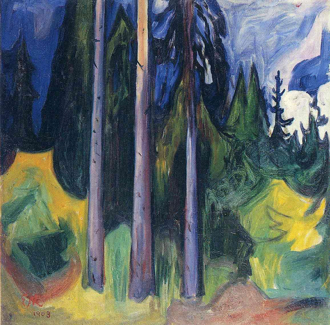 floresta (Edvard Munch) - Reprodução com Qualidade Museu