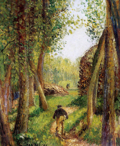 Cena da floresta com duas figuras (Camille Pissarro) - Reprodução com Qualidade Museu