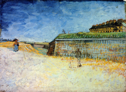 Fortificações de Paris com casas (Vincent Van Gogh) - Reprodução com Qualidade Museu