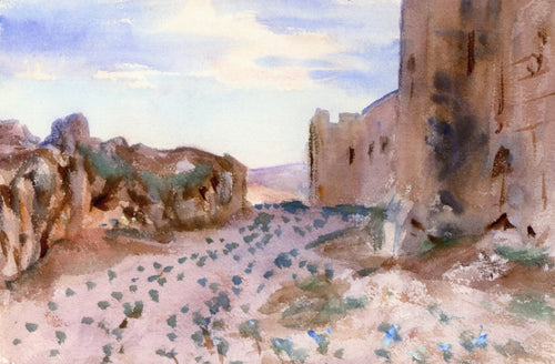 Fortaleza, estradas e rochas (John Singer Sargent) - Reprodução com Qualidade Museu