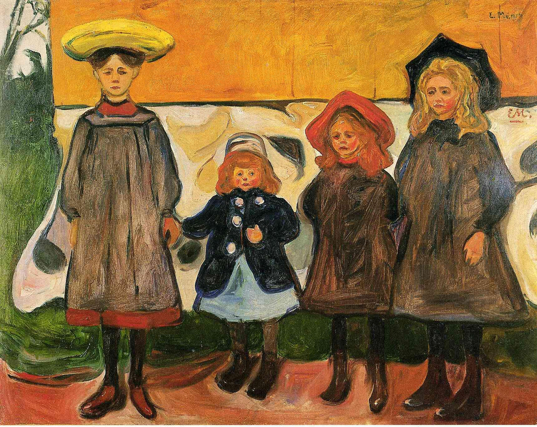 Quatro meninas em Arsgardstrand (Edvard Munch) - Reprodução com Qualidade Museu