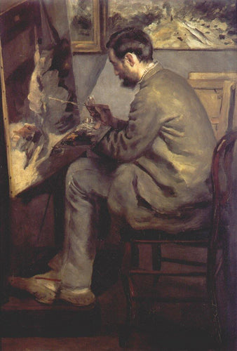 Frederic Bazille pintando a garça (Pierre-Auguste Renoir) - Reprodução com Qualidade Museu