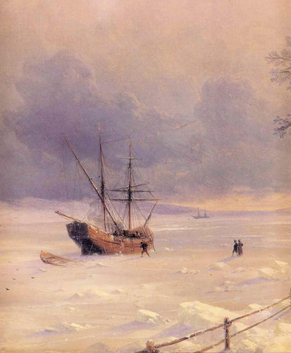 Bósforo congelado sob neve (Ivan Aivazovsky) - Reprodução com Qualidade Museu