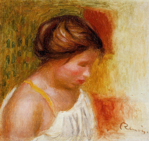 Gabrielle In A Chemise (Pierre-Auguste Renoir) - Reprodução com Qualidade Museu