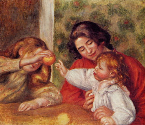 Gabrielle, Jean e uma garotinha (Pierre-Auguste Renoir) - Reprodução com Qualidade Museu