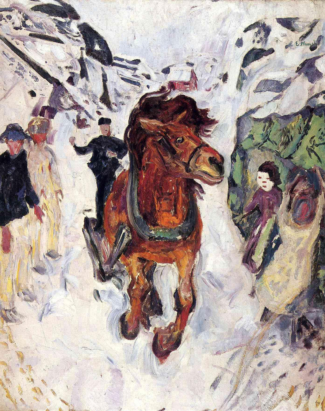 Cavalo galopando (Edvard Munch) - Reprodução com Qualidade Museu