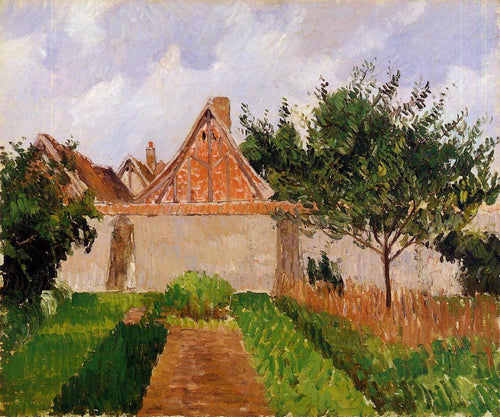 Jardim Em Eragny. Estude (Camille Pissarro) - Reprodução com Qualidade Museu